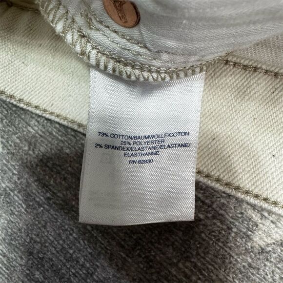 Lands' End Women's Size 16 White High Rise Straight Jeans - Picture 7 of 8